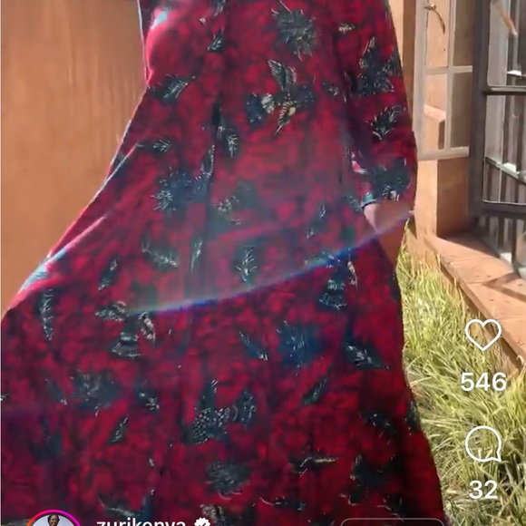 Zuri A-Line dress in “Starling” pattern - Picture 2 of 5